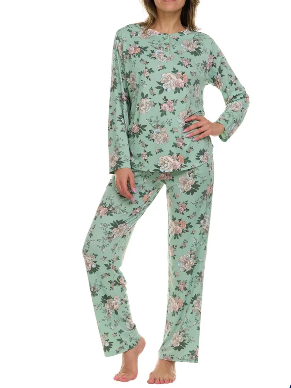 Flora Nikrooz Floral 2 Piece PJ Set Size Medium